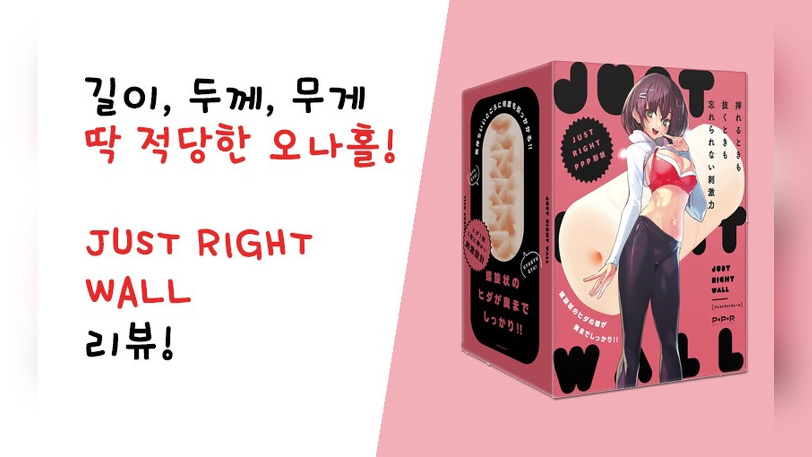길이, 두께, 무게 모든 것이 딱 적당한 오나홀! JUST RIGHT WALL 리뷰