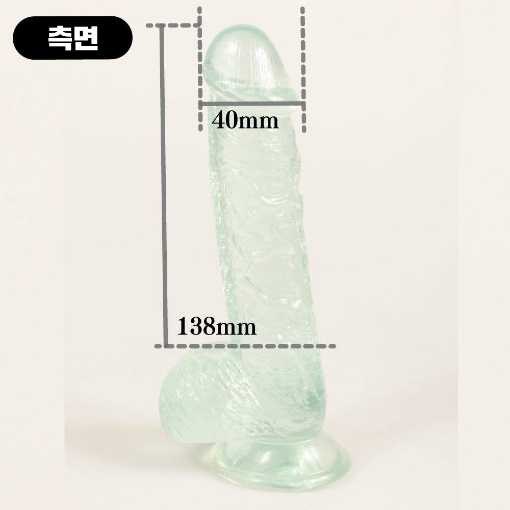 말랑말랑 리얼 클리어 딜도 14cm 설명