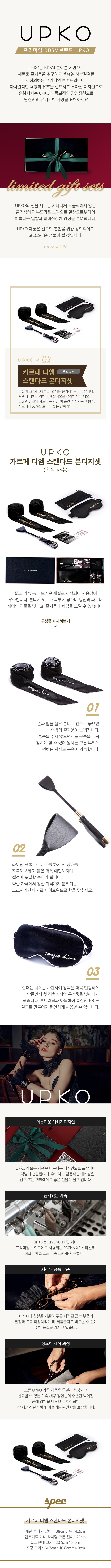 카르페 디엠 스탠다드 본디지 셋 (은색 자수) 설명